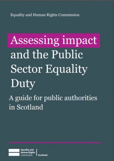 Cover of the Assessing Impact and the Public Sector Equity Duty report