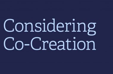 Considering Co-creation report and toolkit cover and branding