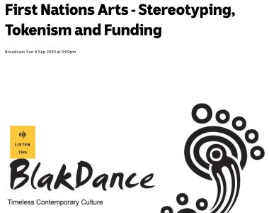 First Nations Arts screenshot from the ABC speaking out site