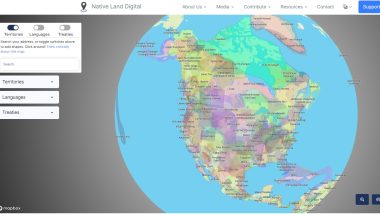 Screenshot showing Native Land in the Americas